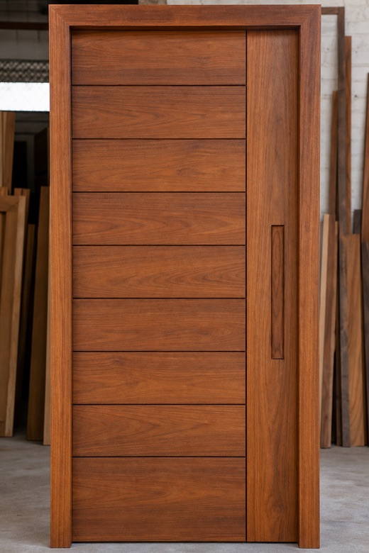 Modern horizontal wooden door pattern