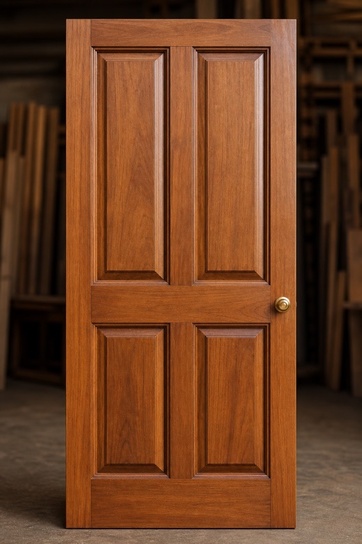 Four panel wooden door pattern